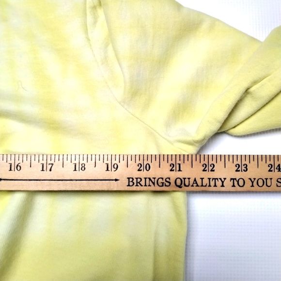 Design 365 Sweatshirt Yellow Tie Dye Faux Tie Wrap Front Sz Large Activewear - Picture 5 of 7